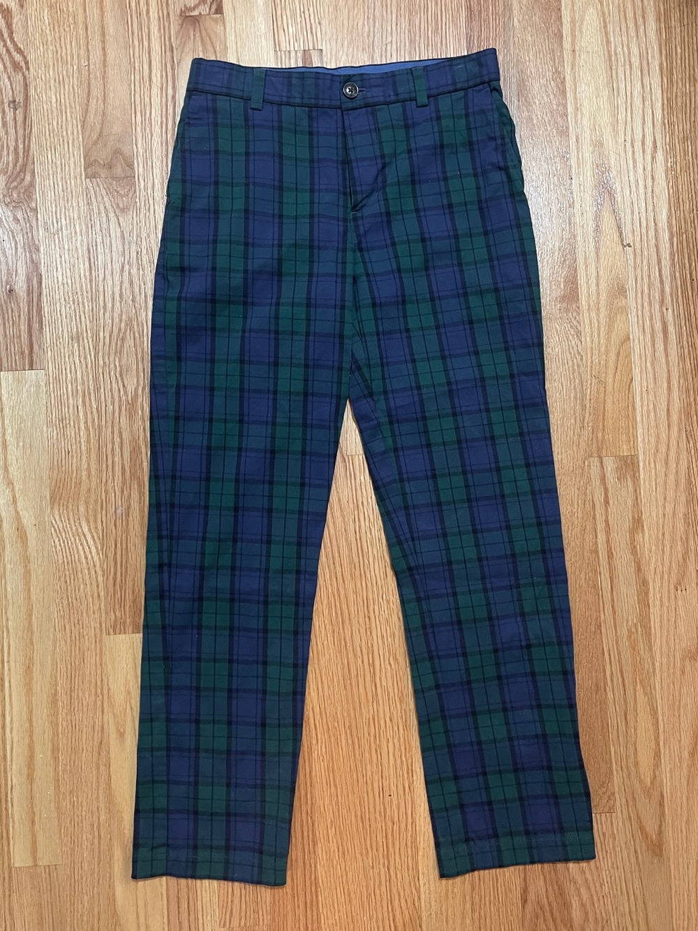 Vineyard Vines Green & Navy Plaid Chinos